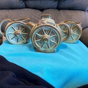 FRANKOMA PRAIRIE GREEN VERDE WAGON WHEEL TEA / COFFEE SERVING SET USA